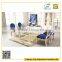 european style roral wooden dining room furniture sets with white high gloss dining table and chairs