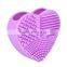 Heart Shape 4 Finger Fit Brush Cleaner Silicone Makeup Brush Scrubber