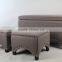 Fabric cover Wood structure Storage Ottoman