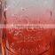 Gradient color mason jar with lid and straw