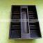 Eco friendly black PS plastic tray with dividers