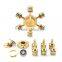 Fidget Spinner EDC Focus Toy Stress and Anxiety Relief Toy, Custom DIY Hand Spinner Fidget Toys,Wholesale 6 Wings Brass