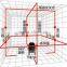 Wholesale rotary automatic self-leveling 8 lines red beam laser level