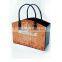 Orange Faux Leather Foldable Organizer Magazine & Newspaper Holder Bin Storage Basket