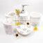 Ceramic Bathroom Set 4pcs With Love Decal