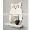 Owl shape Wall Shelf New design MDF wood display shelf for kids room decor wall mount shelf wholesale