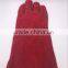 Red leather welding gloves