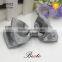 Cheap handmade grey small fabric shoe bow for kids shoes