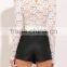 designer women tops long sleeve high neck sexy lace top