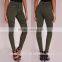 2016 wholesale khaki high waist skinny biker jeans OEM service