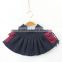 New design children's skirt two pockets kid girl mini skirt