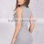 Elegant gray sleeveless knitted casual dress Women evening party sexy bodycon dress Girls Summer short dress