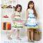 Stirped designed summer cotton frock design for girls custom frocks