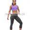 Womens Seamless High waist Capris Legging Pants