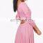 Custom Make Tie Back Long Sleeve Skater Dress