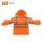 China factory bright orange waterproof raincoat with PU coating