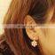2017 New Hot Fashion Fine Jewelry Wholesale Dazzling Shine Rhinestones Pearl Light Neckband Women Stud Earrings