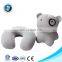 2 in 1 Switch Custom Cartoon Plush Soft Grey Dog Toy U Shape Pillow Cushion Fashion Spandex Microbeads Rest Travel Neck Pillow