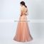 Elegant Sweetheart A Line Zipper Beading Backless Peplum Tulle Formal Sleeveless Custom Made Evening Dresses