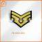 Iron Embroidery Patched Custom Embroidery Gold Badge Fabric