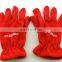 custom fashion promotional red embroidery fleece glove