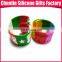 new coming silk Printed Silicone Slap Bracelet