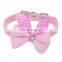 Cute wool woven bow pet collar dog leash