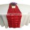 Floral design colorful taffeta tablecloth runner
