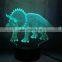 Triceratops 3D LED Lamp dinosaur fans gifts movie Figure Light Colorful Decorative Night Light Kid Christmas Boy teenager Gift