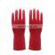 Red rubber gloves house clean hand gloves work with long sleeves