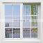 Double glazed glass aluminum 3 tracks sliding windows with mosquito net or blinds