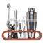 Mixology Bartender Kit 10-Piece Bar Tool Set with Stylish Bamboo Stand Home Bartending Kit and Martini Cocktail Shaker Sets