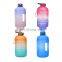 Portable Motivatiaonal Outdoor BPA Free Fco Friendly Sport Jug Water Bottle Gallon Drinking Bottles With Time Maker Custom Logo