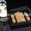Custom Logo Embossed Whiskey Glass Set Personalized Engraved Color Bamboo Wooden Hip Flask