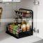 2-Tier Cabinet Organizer for Countertop Organizer with Pull Out Basket  Pull Pull Out Spice Rack Organizer for Cabinet