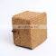 Hot Selling Hand woven straw basket with cover straw square basket house decor, Seagrass Box Wholesale For Gift