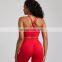 Factory Wholesale Women Long Line Cross Back Strappy Shockproof Sports Fitness Wear Nude Feeling Padded Gym Yoga Bra Top
