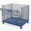 Stackable Folded Galvanized Steel Welded Heavy Duty Wire Mesh Container with Top Cover