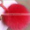 Direct Factory Wholesale Multi Colors Girls 100% Real Fox Fur Key Chain