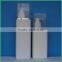 big capacity 600ml 500ml 400ml 300ml white HDPE square plastic shampoo bottle with lotion pump