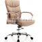 high back executive adjustable office armchair /lifting swivel genuine leather office chair with wheels (SZ-OC043)