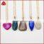 Wholesale natural agate pendant with geode druzy