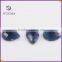 Top Quality Dark Blue Pear Shape Faceted Flat Back Glass Gems