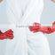 100% Genuine Leather Gloves, Long Red Leather Gloves for Women