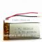 Rechargeable Li-polymer Battery 802040 600mAh 3.7V With PCM for Light