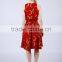 sleeveless red plunging kitenge short dress designs ethnic print african clothing