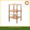Custom Narrow Three-layer Lattice Bamboo Side Table