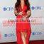 Demi Lovato Halter Red Hi Low Lace Dress 2012 Peoples Choice Awards Red Carpet Dresses TPD172