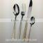 Golden stainless steel cutlery sets spoon fork knife with low price-- direct factory in Jieyang