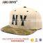 new design style 6 panel leather patch snapback hats